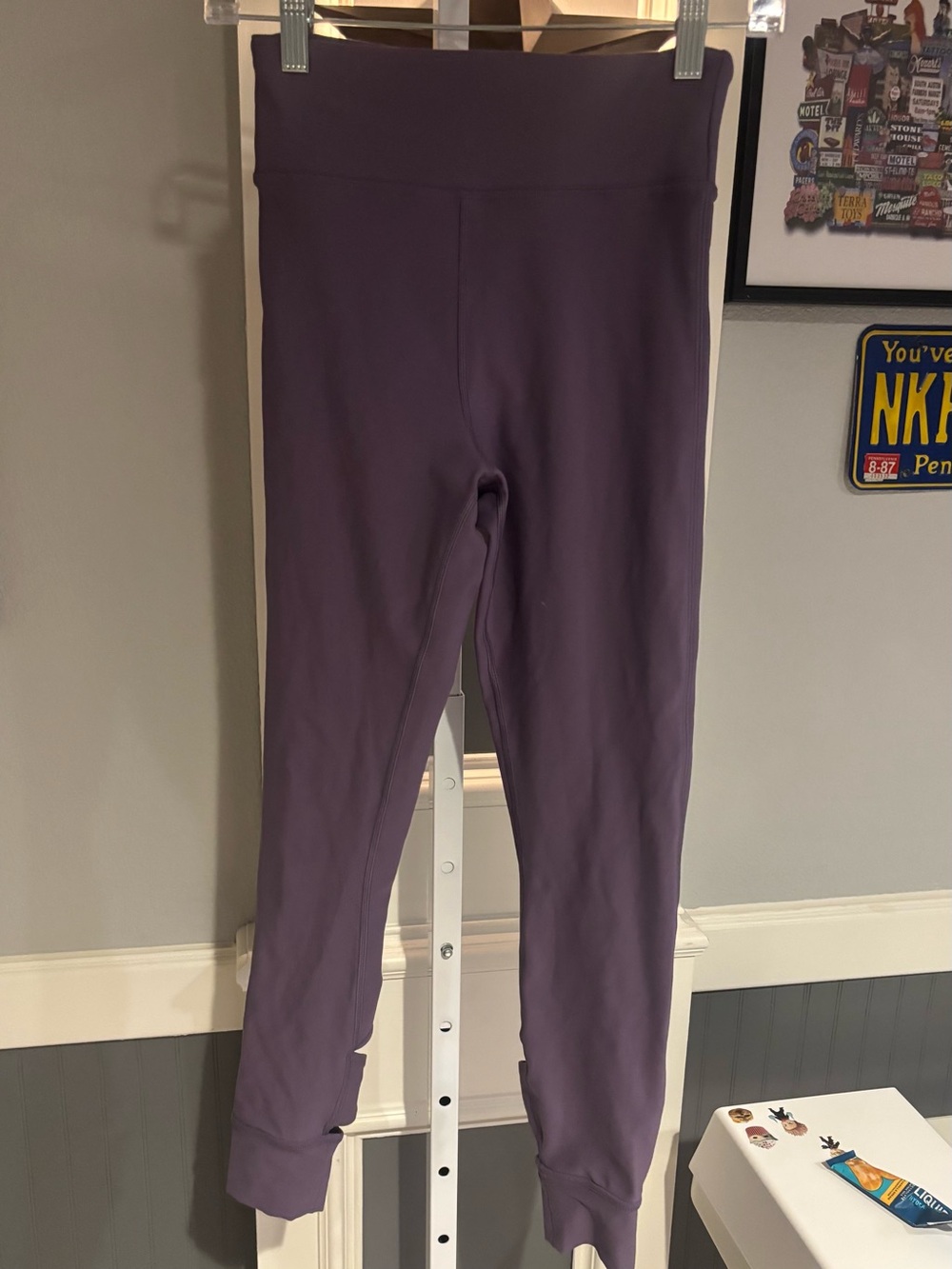 Johnny Was Calme Leggings – Purple – Size Small – 7/8 Length With Lattice Ankles